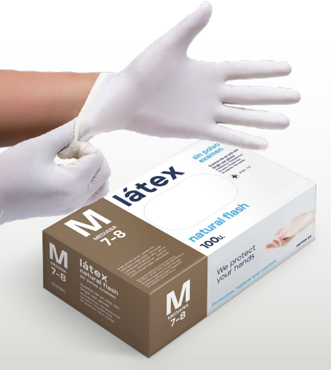 Gants latex sans poudre