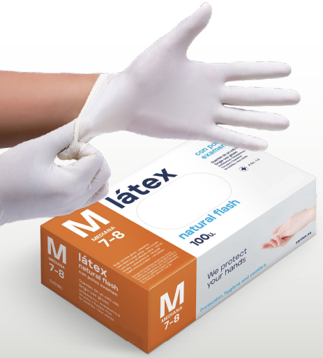 Gants latex poudré
